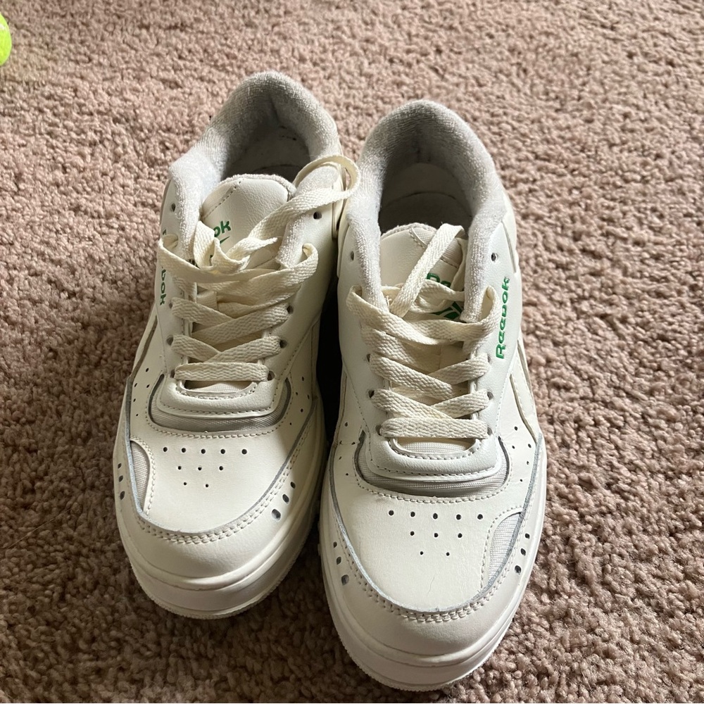 Reebok green and White platform Sneakers
